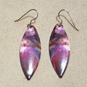 Orions Belt Nebula Dangle Earrings
